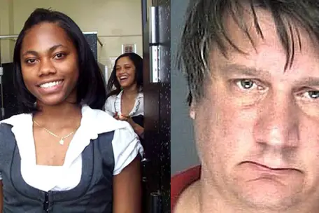 Tynielle Silvera and the mug shot of the man who killed her, Kenneth Serwan